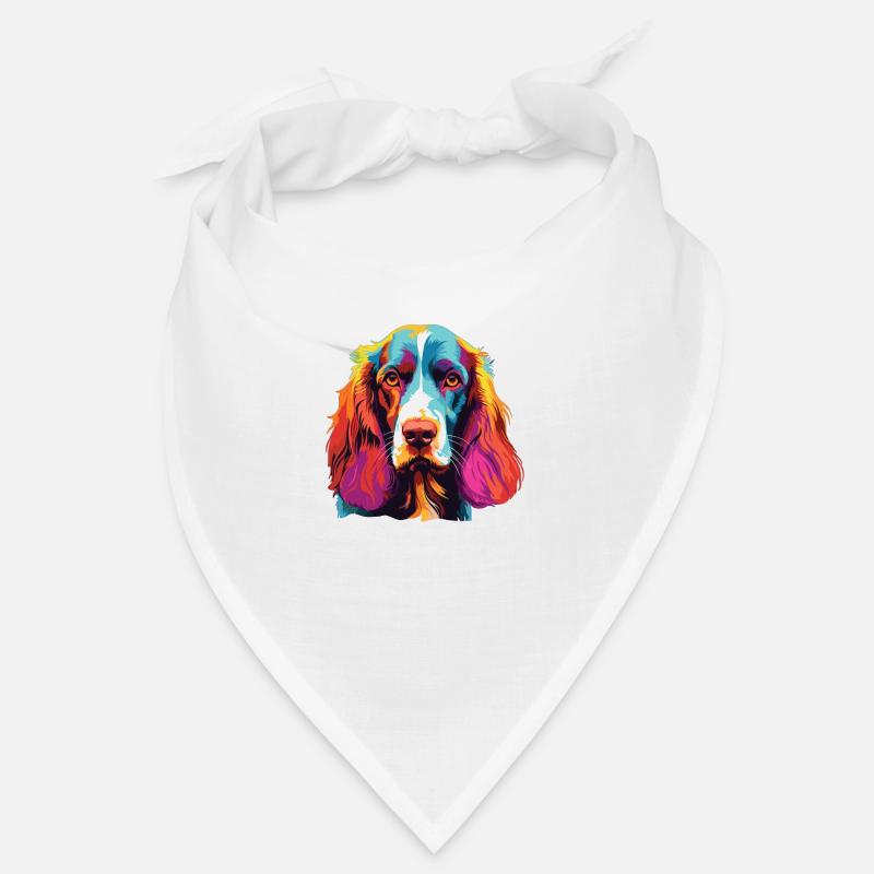 Aquarelle colorée Welsh Springer Spaniel Bandana