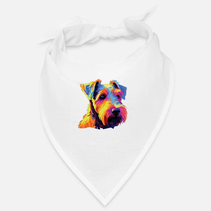 Wasserfarben Farbenfroher Welsh Terrier Bandana