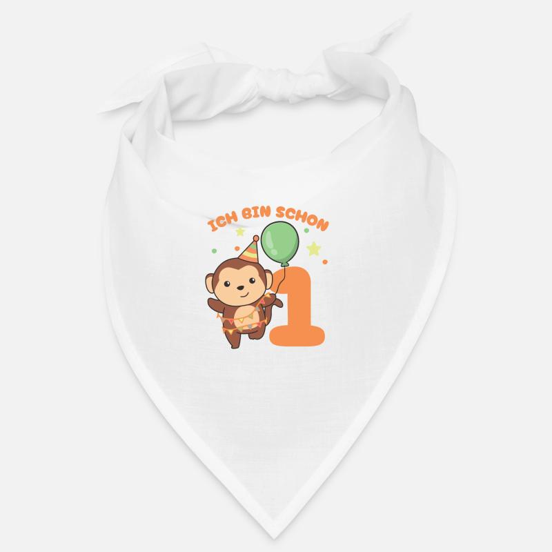 Ich bin schon 1 Affen Geburtstags Kinder Bandana