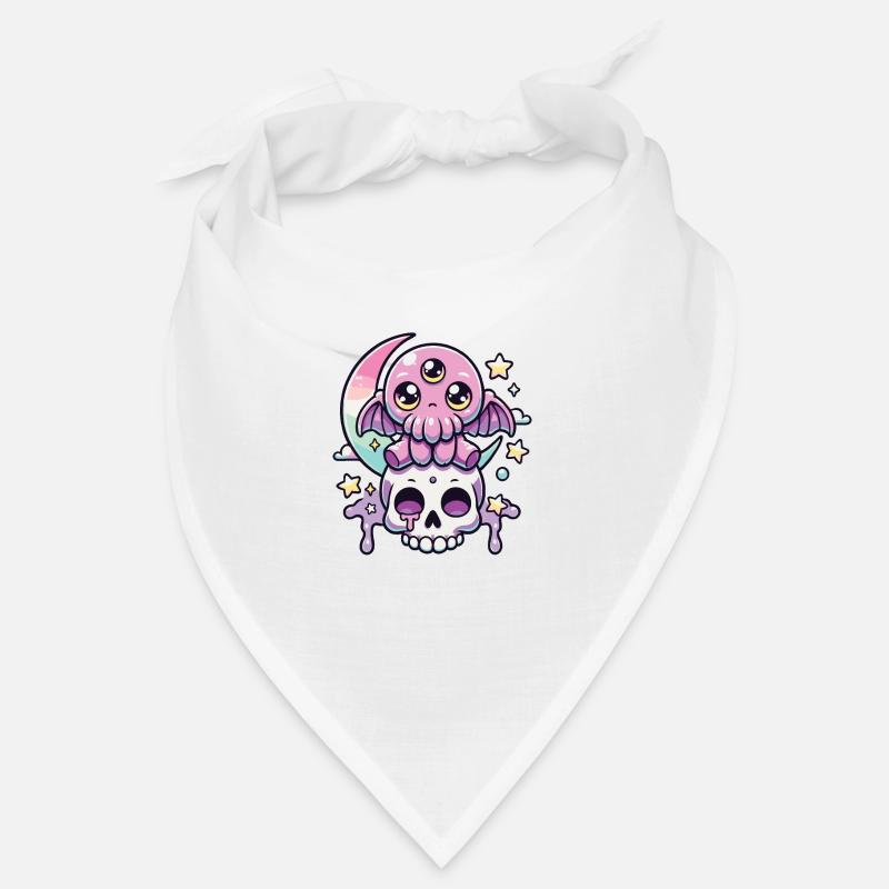 Kawaii Gothique Cthulhu Couleurs pastel Gothique Goth Bandana