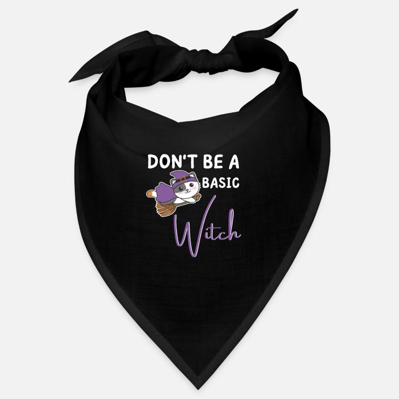 Katze Halloween Hexe Hexen don't be a basic witch Bandana