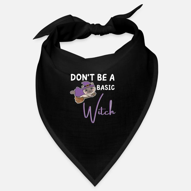 Katze Halloween Hexe Hexen don't be a basic witch Bandana