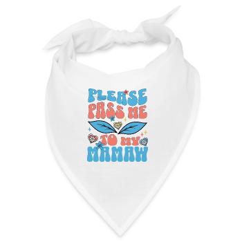 Bitte gib mich an meine Mama besonderen Großeltern weiter - Bandana - Weiß - Vorne