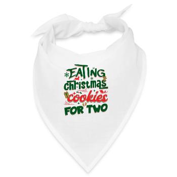 Weihnachtsplätzchen essen für zwei lustige Mutterschaft - Bandana - Weiß - Vorne