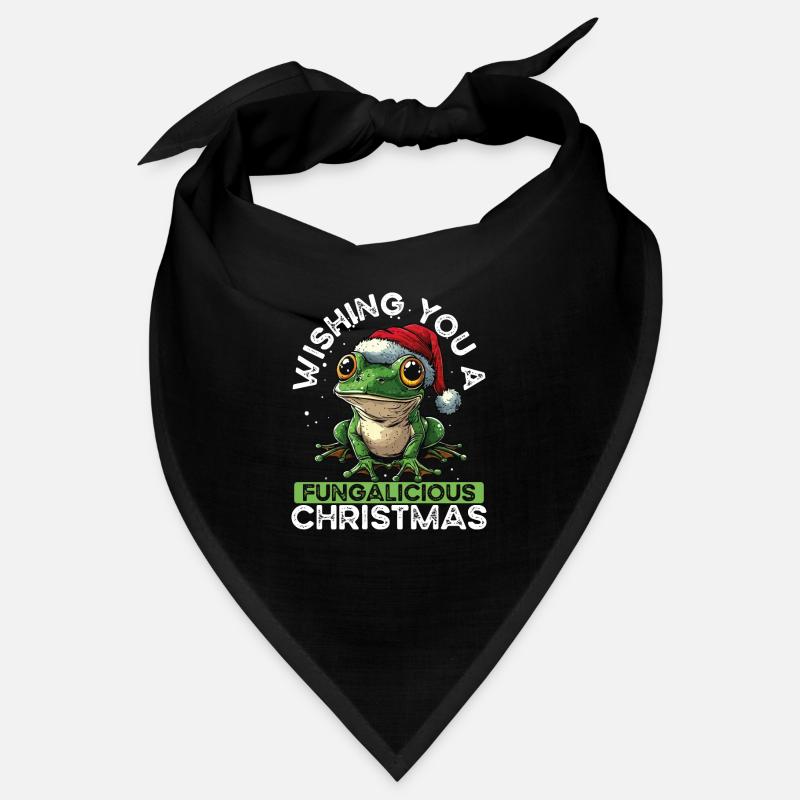 Joyeux Noël, grenouille sur champignon cottagecore Bandana
