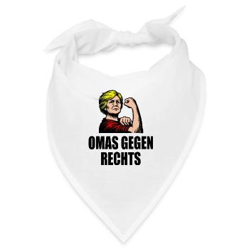 Omas gegen rechts - Bandana - Weiß - Vorne