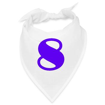 8. 8 JAHRE. 8. JUBILÄUM. GEBURTSTAG 8 JAHRE - Bandana - Weiß - Vorne