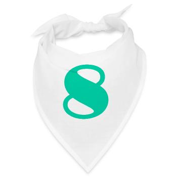 8. 8 JAHRE. 8. JUBILÄUM. GEBURTSTAG 8 JAHRE - Bandana - Weiß - Vorne