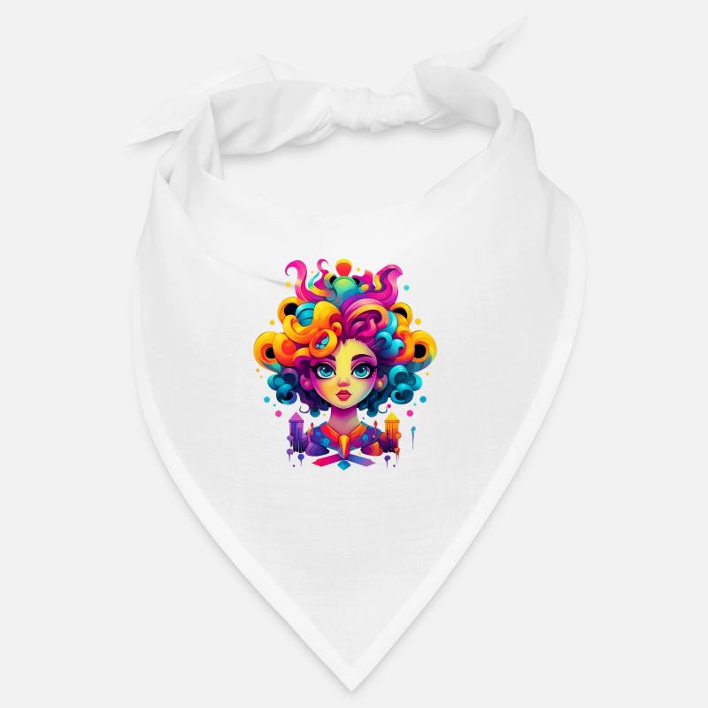 Fille de dessin animé colorée Bandana