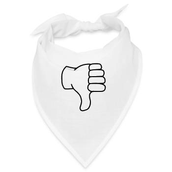 Emoji Daumen runter Skizze schwarz - Bandana - Weiß - Vorne