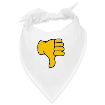 Emoji Daumen runter Skizze Farbe - Bandana - Weiß - Vorne