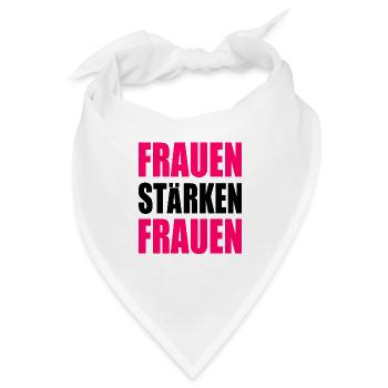 frauen stärken frauen - Bandana - Weiß - Vorne