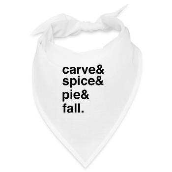 Pumpkin Pie Fall Vibes Seasonal Flavor - Bandana - Weiß - Vorne