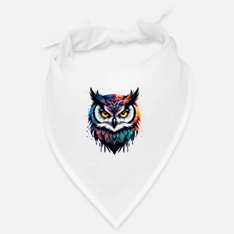 Owl Cool Colorful Feathers Cool Cool Bird Bandana