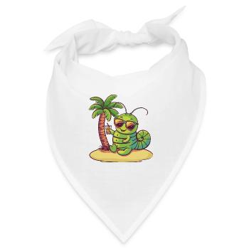 Wurm Sommer Strand Urlaub - Bandana - Weiß - Vorne