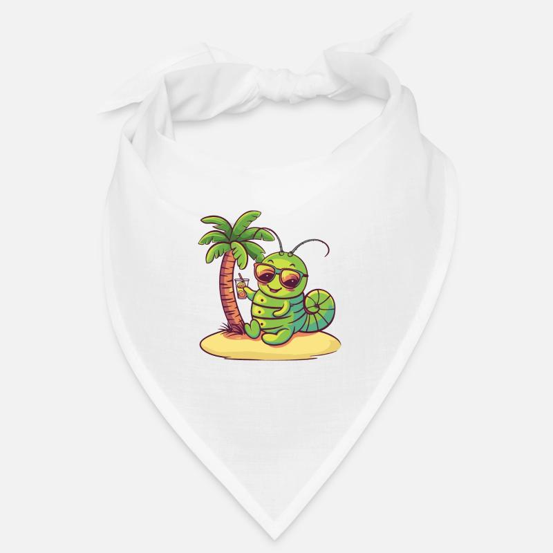 Worm Summer Beach Vacation Bandana