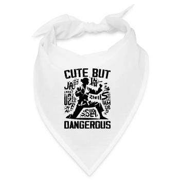 Süßes Karate Taekwondo Lustiges Karate Mädchen - Bandana - Weiß - Vorne