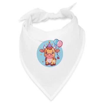 Stier Geburtstag Comic - Bandana - Weiß - Vorne