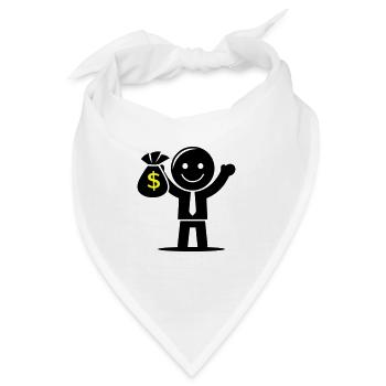 Geld Cash Hustle Geldsack - Bandana - Weiß - Vorne