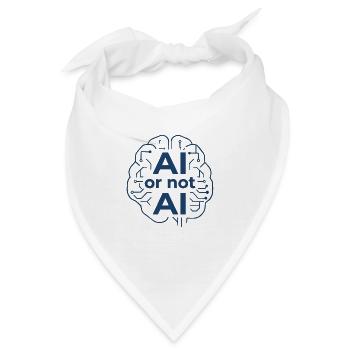 KI-Logo Künstliche Intelligenz (KI) - Bandana - Weiß - Vorne