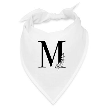 Buchstabe M - Bandana - Weiß - Vorne