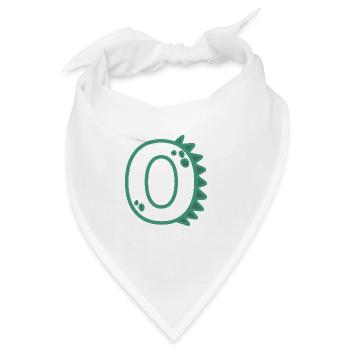 Zahl 0 - Bandana - Weiß - Vorne