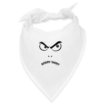 Lustig, Angry, funny, böser Blick - Bandana - Weiß - Vorne