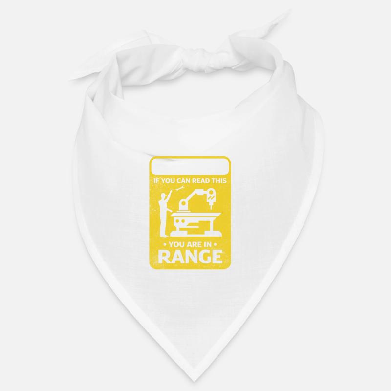 Cnc Machinist Metalworker Machining Caution Funny Bandana