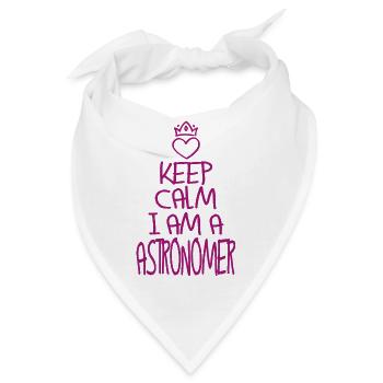 Keep Calm Astronom cool Astronom Geschenk - Bandana - Weiß - Vorne