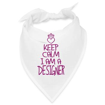Keep Calm Designer cool Designer Geschenk - Bandana - Weiß - Vorne