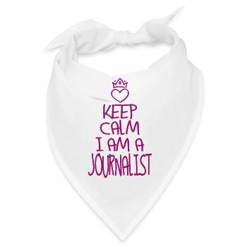 Keep Calm Journalist cool Journalist Geschenk - Bandana - Weiß - Vorne