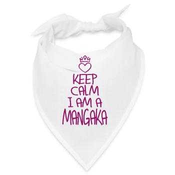Keep Calm Mangaka cool Mangaka Geschenk - Bandana - Weiß - Vorne