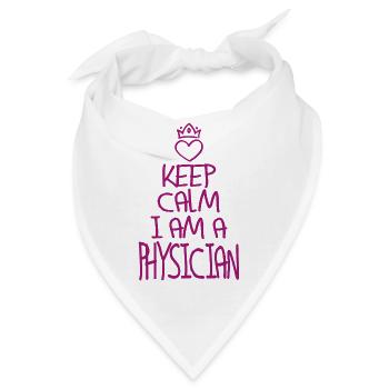 Keep Calm Physiker cool Physiker Geschenk - Bandana - Weiß - Vorne