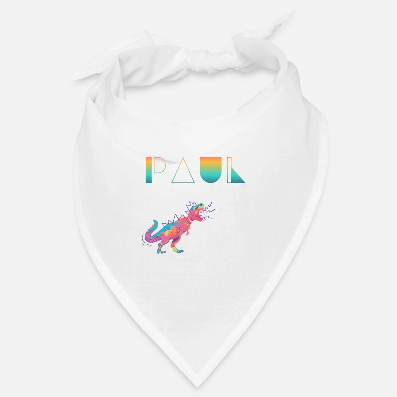 PAUL - Beautiful boy name with dinosaur Bandana