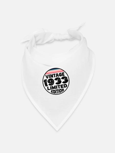 Limited Edition since 1933 Birthday Gift - Bandana - white - Front