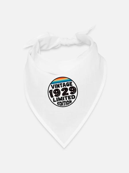 Édition limitée depuis 1929 Cadeau d’anniversaire - Bandana - blanc - Devant