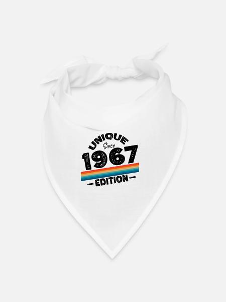 Unique seit 1967 Edition Geburtstag Vintage 1967 - Bandana - Weiß