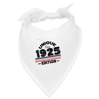 Unique seit 1925 Edition Geburtstag Vintage 1925 - Bandana - Weiß - Vorne