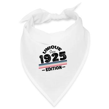 Unique seit 1925 Edition Geburtstag Vintage 1925 - Bandana - Weiß - Vorne