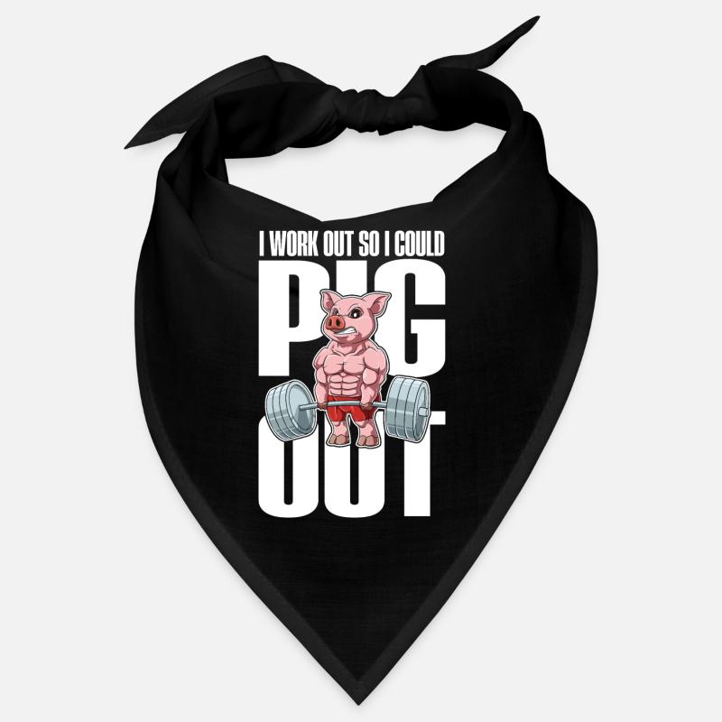I Work Out So I Could Pig Out Bandana
