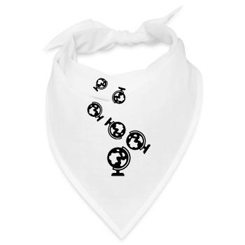 Globus symbol icon - Bandana - Weiß - Vorne