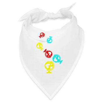 Globus symbol icon - Bandana - Weiß - Vorne