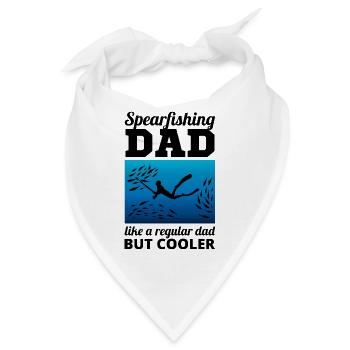 Speerfischen Unterwasserfischen Papa Vatertag - Bandana - Weiß - Vorne