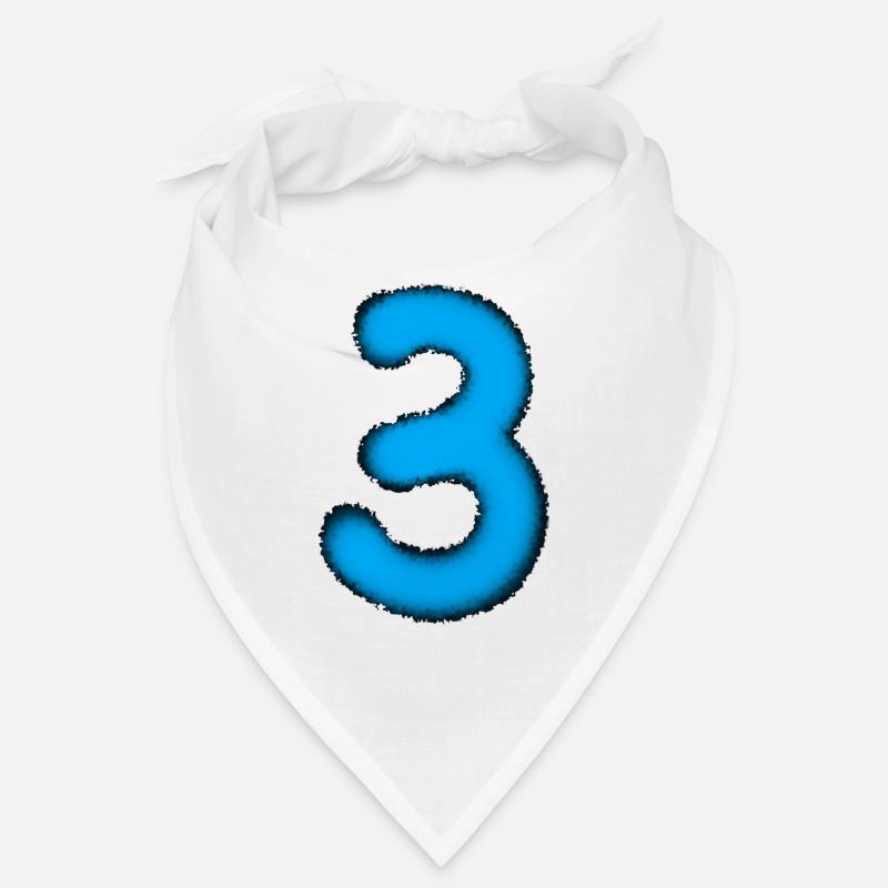 Numéro 3 (bleu) Bandana