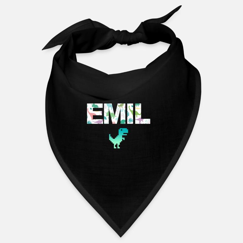 EMIL - Beau prénom de garçon avec dinosaure Bandana