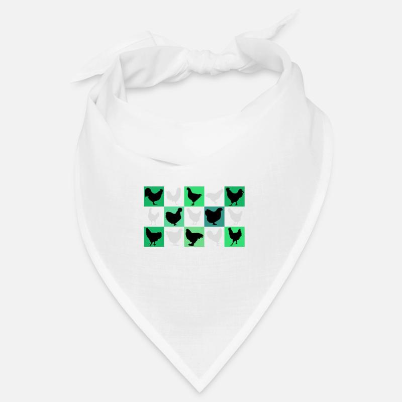 Les plus belles poules Graphique de poules - Bandana - blanc