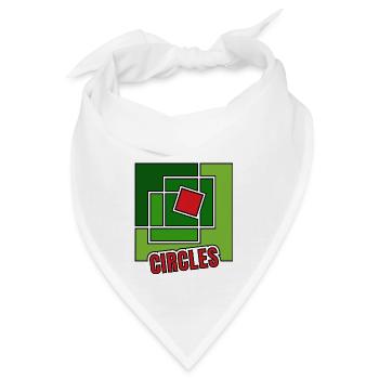 Grüne Abstraktion mit Drehung - Bandana - Weiß - Vorne
