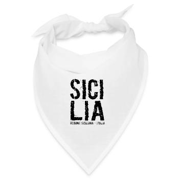 Sizilien, Italien, Mittelmeer - Bandana - Weiß - Vorne