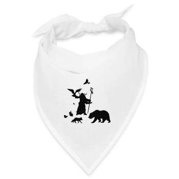 Der Druide, cooles Fantasy Rollenspiel Design - Bandana - Weiß - Vorne