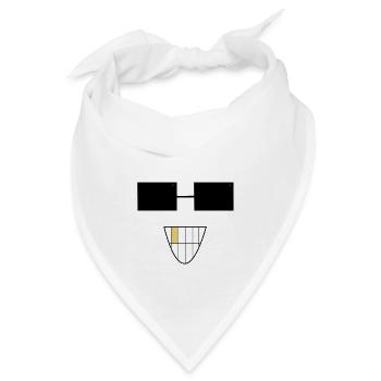 Lächeln mit Sonnenbrille - Bandana - Weiß - Vorne